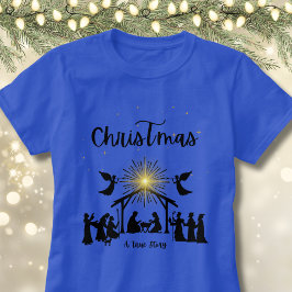真の物語クリスチャン・クリスマス・出生・イエス Tシャツ