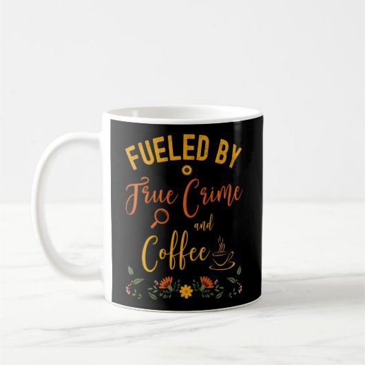真の犯罪とコーヒー収入に煽られる コーヒーマグカップ (左)