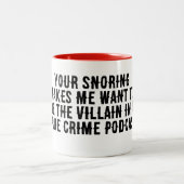 真の犯罪のいびきマグカップ ツートーンマグカップ (中央)