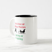 真の犯罪やホリデー映画を殺したり殺したり  ツートーンマグカップ (正面左)