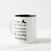 真の犯罪やホリデー映画を殺したり殺したり ツートーンマグカップ (正面左)