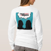 『真の犯罪を心に刻む』長袖ホワイト Tシャツ (裏面)