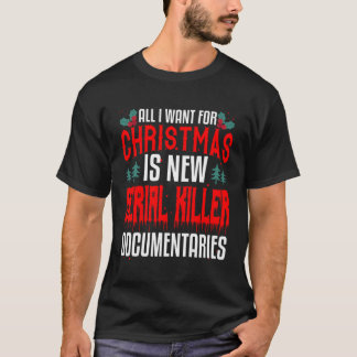 真の犯罪ファンおもしろいクリスマスギフトすべて私はポッド欲しい Tシャツ