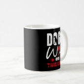 真の犯罪ワイン恋人ドッグ恋人の真の犯罪ギフトpu コーヒーマグカップ (正面右)