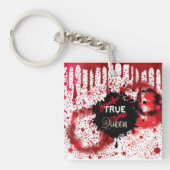 真の犯罪女王パーソナライズされた キーホルダー (正面)