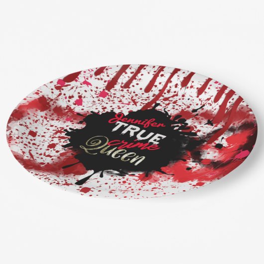 真の犯罪女王パーソナライズされた ペーパープレート (アングル)