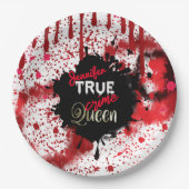 真の犯罪女王パーソナライズされた ペーパープレート (正面)