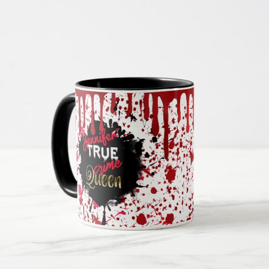 真の犯罪女王パーソナライズされた マグカップ (正面左)