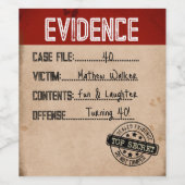 真の犯罪殺人の謎の役割のワ遊イン ワインラベル (シングルラベル)