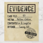 真の犯罪殺人の謎の役割を証明す遊る ワインラベル (シングルラベル)