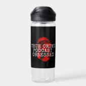 真の犯罪番組のポッドキャスト ウォーターボトル (背面)