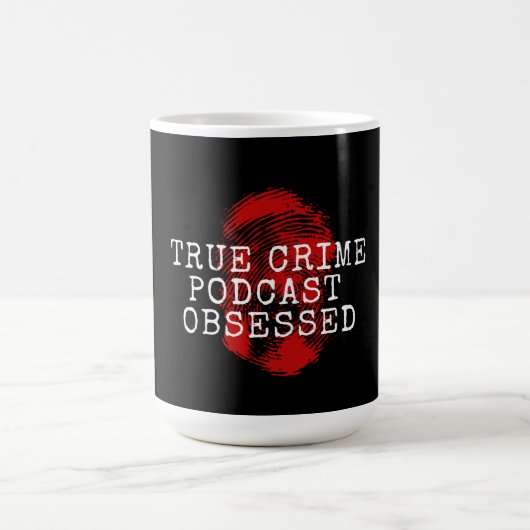 真の犯罪番組のポッドキャスト コーヒーマグカップ (中央)