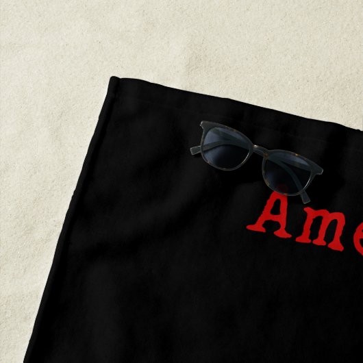 真の犯罪番組の執着パーソナライズされた ビーチタオル (インサイチュ)