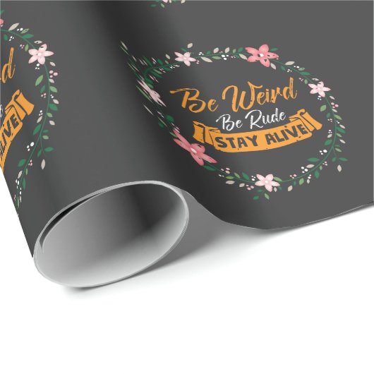 真の犯罪番組ポッドキャスト風変わりは生き延びること ラッピングペーパー (ロールコーナー)