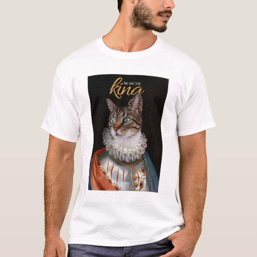 真の王様のTシャツをキャットで飾る Tシャツ (正面)