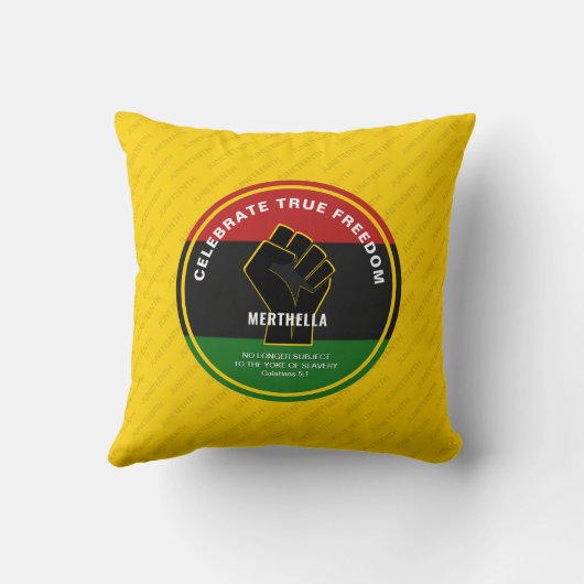 真の祝自由 クッション (裏面)