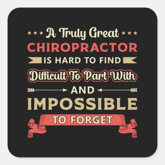 真の素晴らしカイロプラクター脊髄カイロプラクティック スクエアシール (正面)