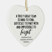 真の素晴らしチームは同僚を見つける懸命だ セラミックオーナメント (右)
