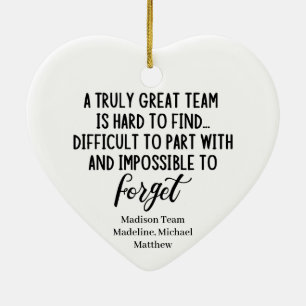 真の素晴らしチームは同僚を見つける懸命だ セラミックオーナメント