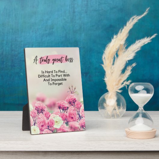 真の素晴らしボス感謝の気持ち引用文 フォトプラーク (側面)