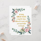 真の素晴らしボス感謝ギフトボス感謝してい カード (正面/裏面インサイチュ)