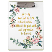 真の素晴らしボス感謝ギフトボス感謝してい クリップボード (正面)