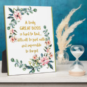 真の素晴らしボス感謝ギフトボス感謝してい フォトプラーク (側面)