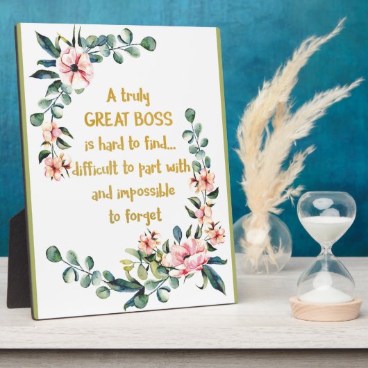 真の素晴らしボス感謝ギフトボス感謝してい フォトプラーク (側面)