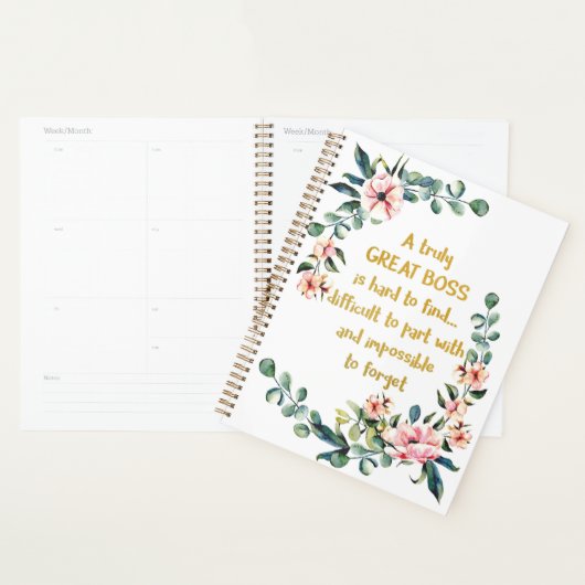 真の素晴らしボス感謝ギフトボス感謝してい プランナー手帳 (ディスプレー)