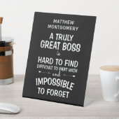 真の素晴らしボス白黒 台座サイン (インサイチュ)