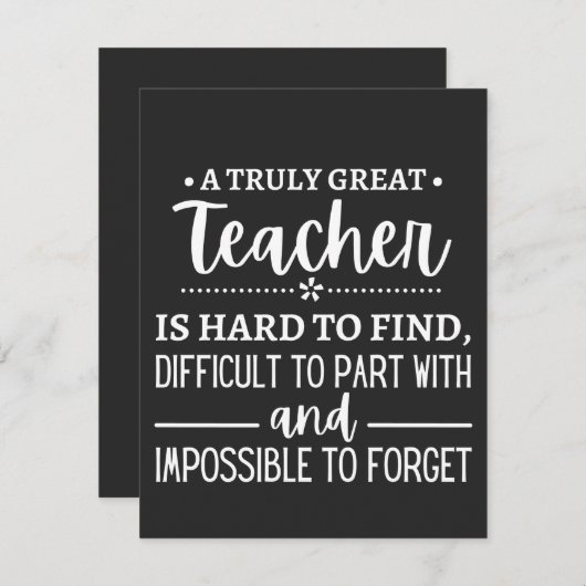 真の素晴らし先生 サンキューカード (正面/裏面)