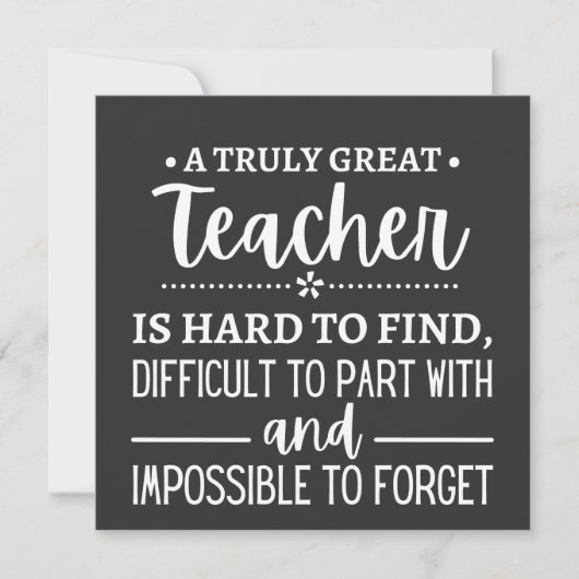 真の素晴らし先生 招待状 (正面)