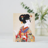 真の美しいヴィンテージ日本のプリント ポストカード (スタンド正面)