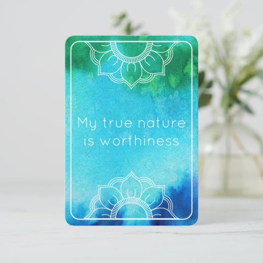 真の自然の法則のアトラクション青の水色カード 招待状 (スタンド正面)