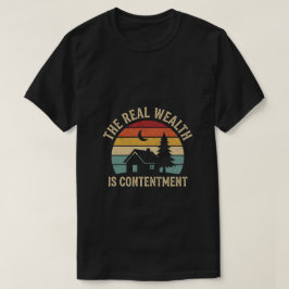 真の豊かさは満足感にあり - イスラムの名言 Tシャツ