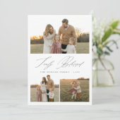 真の賛美クリスチャンファミリー写真ホリデーカード シーズンカード (スタンド正面)