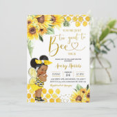 真の赤ちゃんシャワーを見るには良すぎるヒマワリ 招待状 (スタンド正面)