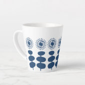 真の青の日当たりの良い茎 カフェラテマグ (左アングル)