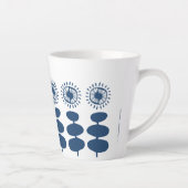 真の青の日当たりの良い茎 カフェラテマグ (右)