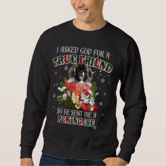 真の頼友ペキングのクリスマスを祈る スウェットシャツ