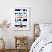 真の高貴な権利は何であれ、ピリピ4:8ポスト ポスター