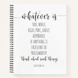 真の高貴な権利は何であれ、ピリピ4:8 ノートブック