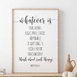 真の高貴な権利は何であれ、ピリピ4:8 ポスター