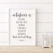 真の高貴な権利は何であれ、ピリピ4:8 ポスター