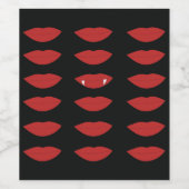 真の黒と赤の吸血鬼の滞在 ワインラベル (シングルラベル)