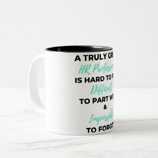 真のHR素晴らしプロフェッショナルは2を見つけるための懸命 ツートーンマグカップ (正面左)