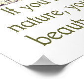 真もしに愛する自然-引用文 ポスター (角)