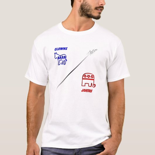 真ん中で行き詰まる Tシャツ (正面)