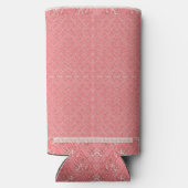 真ん中に模様があるピンク色の背景 スリム缶クーラー (裏面)