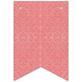 真ん中に模様があるピンク色の背景 バンティングフラッグ (第2の旗)